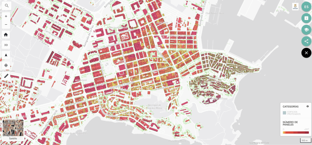 Eivissa Mapa solar