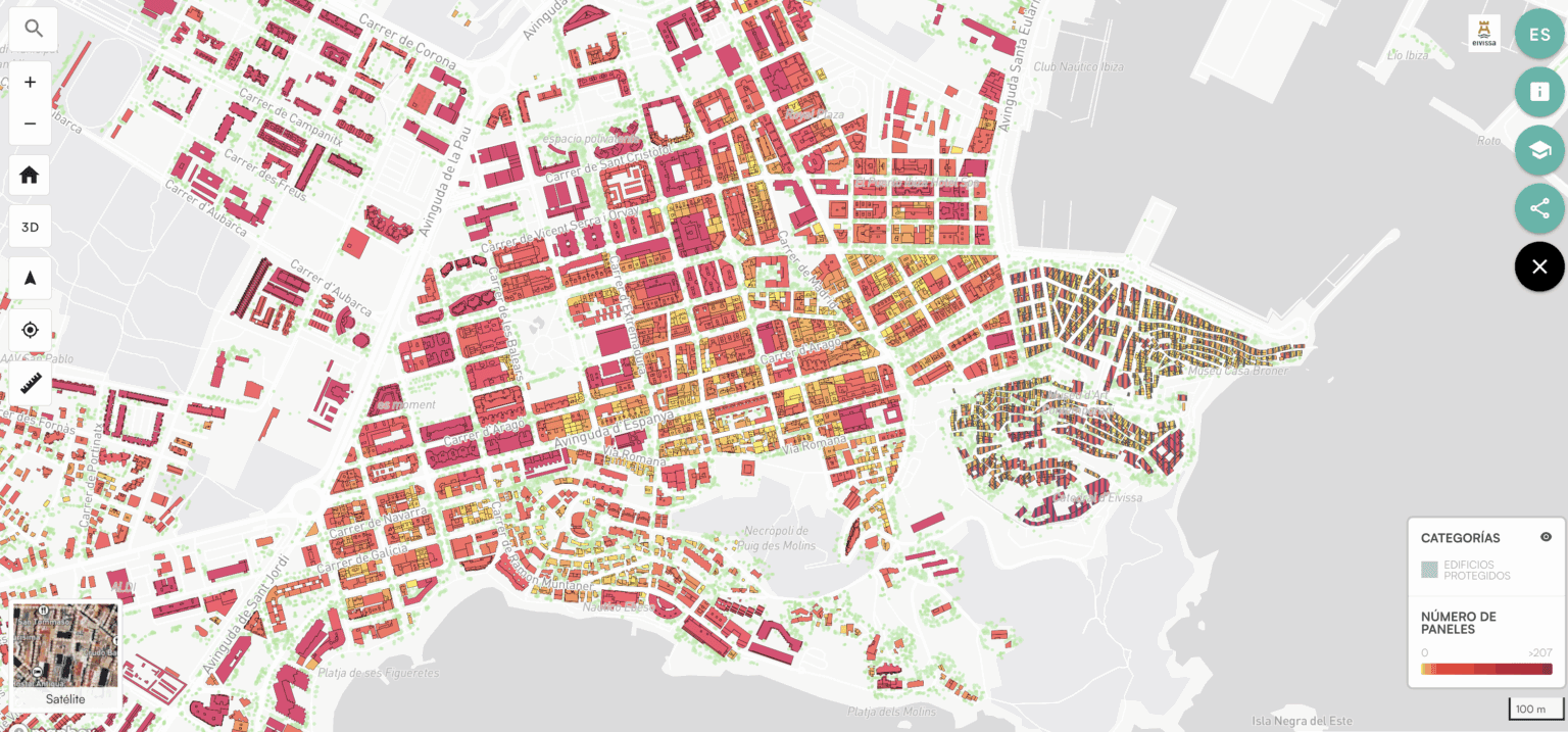 Eivissa impulsa la energía solar con un innovador mapa interactivo ...